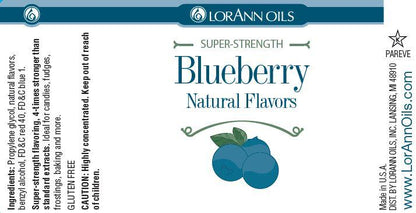 Lorann Blueberry Flavor Label 0480