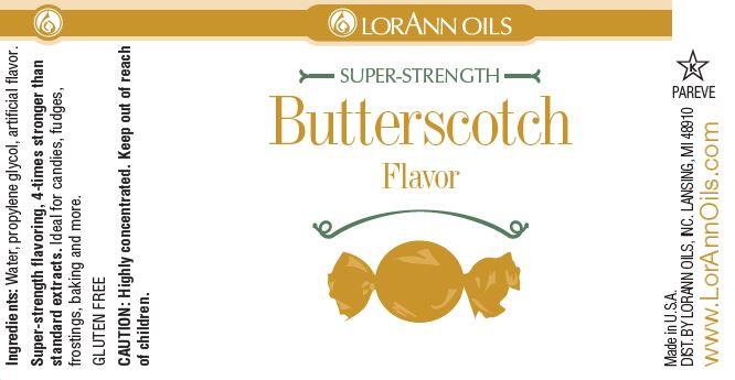 Lorann Butterscotch Flavor Label 0210