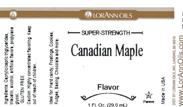 Lorann Canadian Maple Label 16oz 0716