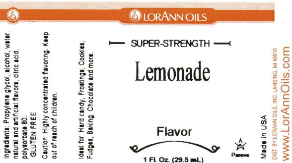 Lorann Lemonade Flavor Label 0840