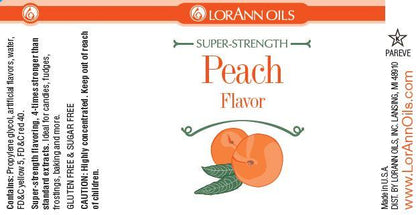 Lorann Peach Flavor Label 0450