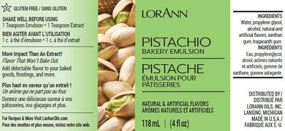 Lorann Pistachio Bakery Emulsion Label 0747