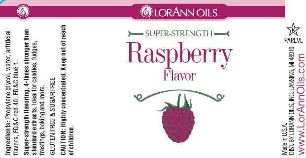 Lorann Raspberry Flavor Label 0160