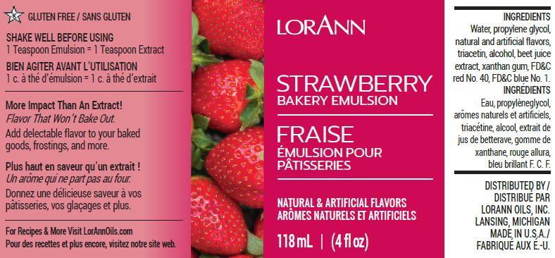 Lorann Strawberry Bakery Emulsion Label 0768