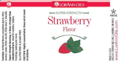 Lorann Strawberry Flavor Label 0320